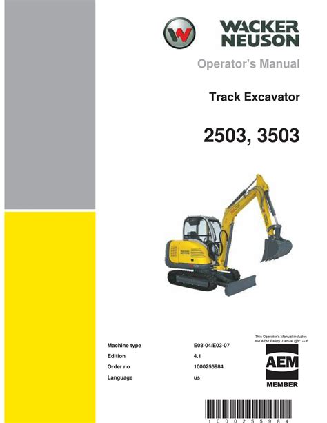 WACKER NEUSON 2503 OPERATOR'S MANUAL Pdf Download